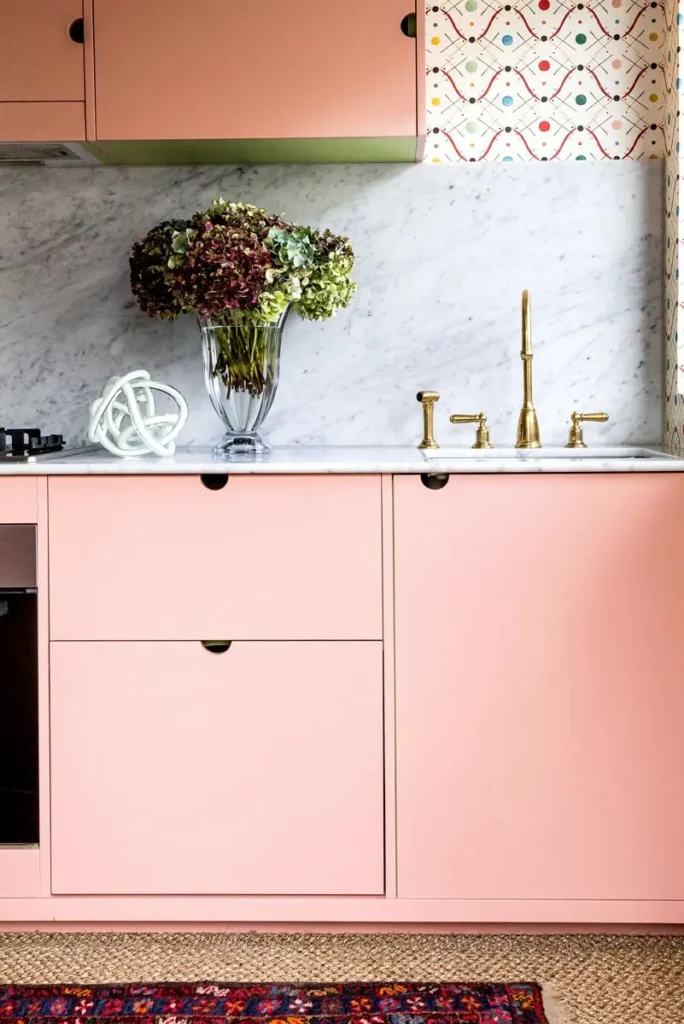 Peach Plus Moss cabinets in a modern kitchen