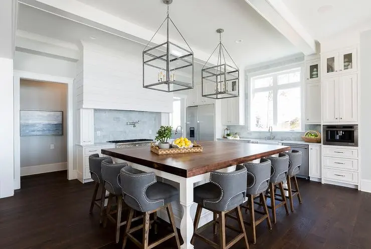 Kitchen Island with Double Sided Seating 