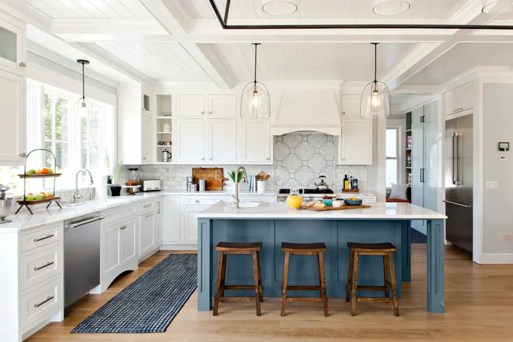 a beautiful kitchen Island with seating 