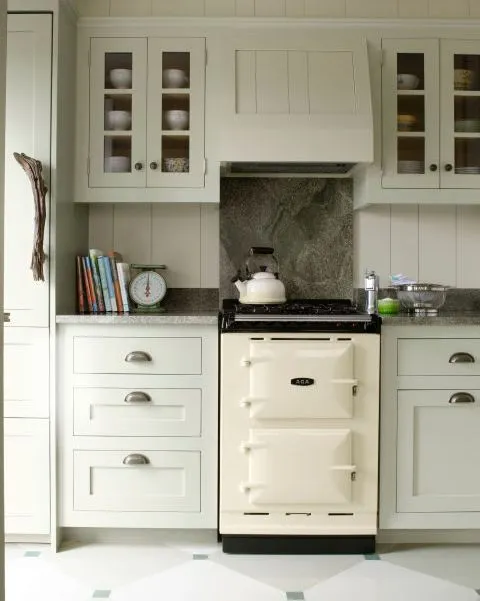 Silvery Sage Green Kitchen Cabinets 